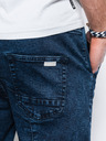 Ombre Clothing Tmavomodré pánske džínsové šortky Ombre Clothing W361