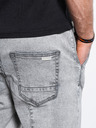 Ombre Clothing Šedé pánske džínsové šortky Ombre Clothing W361