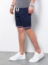 Ombre Clothing Fialové pánske džínsové šortky Ombre Clothing W361