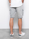 Ombre Clothing Svetlošedé pánske džínsové šortky Ombre Clothing W362