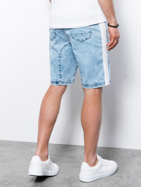 Ombre Clothing Svetlomodré pánske džínsové šortky Ombre Clothing W363