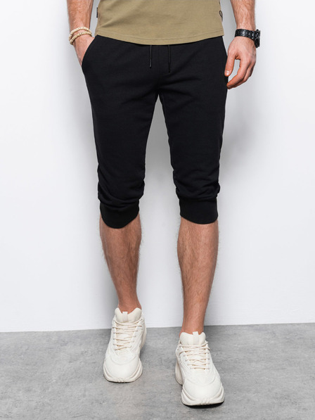 Ombre Clothing Pánske tepláky - čierne V6 P29