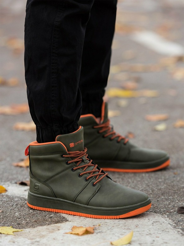 Ombre Clothing Khaki pánske členkové tenisky T311