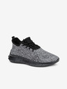 Ombre Clothing Ombre Clothing Šedé pánske prešívané tenisky