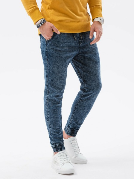 Ombre Clothing Modré pánske nohavice P1027
