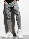 Ombre Clothing Šedé pánske orezané slim fit džínsy Ombre Oblečenie P923