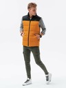 Ombre Clothing Čiernohorčicová pánska prešívaná vesta Ombre Clothing