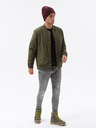 Ombre Clothing Khaki pánska prechodná bunda Ombre Clothing C538
