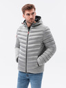 Ombre Clothing Ombre Clothing Pánska prechodná bunda šedá C368