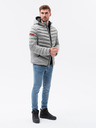 Ombre Clothing Ombre Clothing Pánska prechodná bunda šedá C368