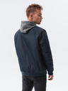 Ombre Clothing Tmavomodrá pánska prechodná bunda Ombre Clothing