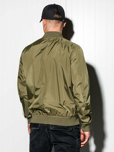 Ombre Clothing Khaki pánska ľahká bunda C439