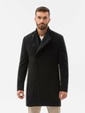 Ombre Clothing Čierny pánsky kabát C501