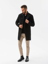 Ombre Clothing Čierny pánsky kabát C501