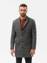 Ombre Clothing Čierny pánsky kabát C500