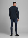 Jack & Jones Tmavomodrý pánsky základný sveter Jack & Jones Ehill