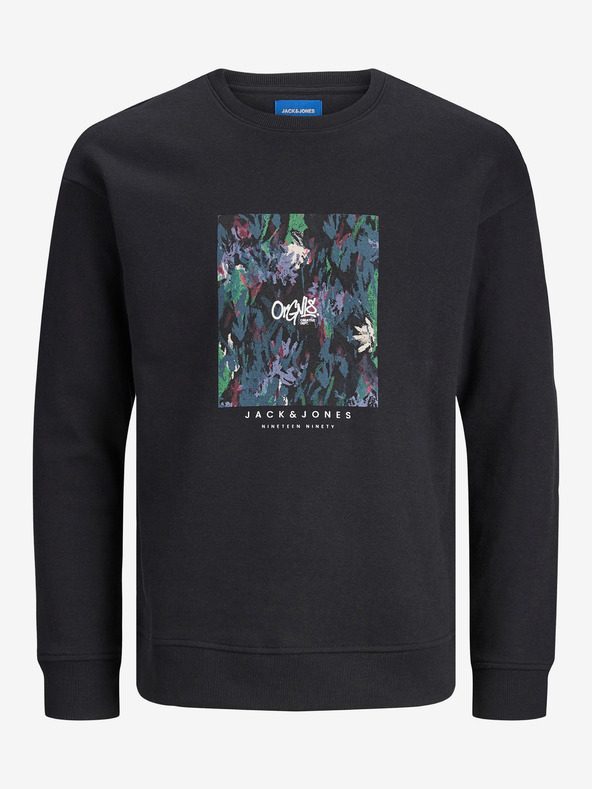 Jack & Jones Čierna chlapčenská mikina Jack & Jones Silver