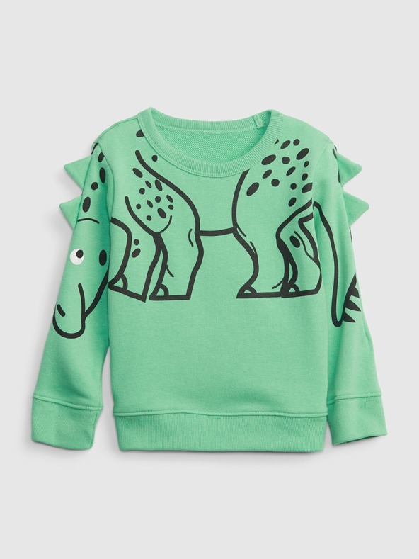 GAP Zelená chlapčenská mikina GAP 3D dino