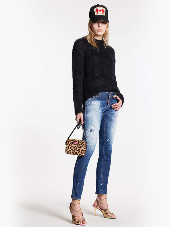 DSQUARED2 Modré dámske džínsy slim fit DSQUARED2