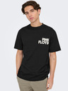 ONLY & SONS Čierne pánske tričko s krátkym rukávom ONLY & SONS Pink Floyd