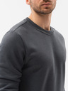 Ombre Clothing Tmavosivá pánska základná mikina Ombre Clothing B