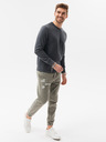 Ombre Clothing Tmavosivá pánska základná mikina Ombre Clothing B