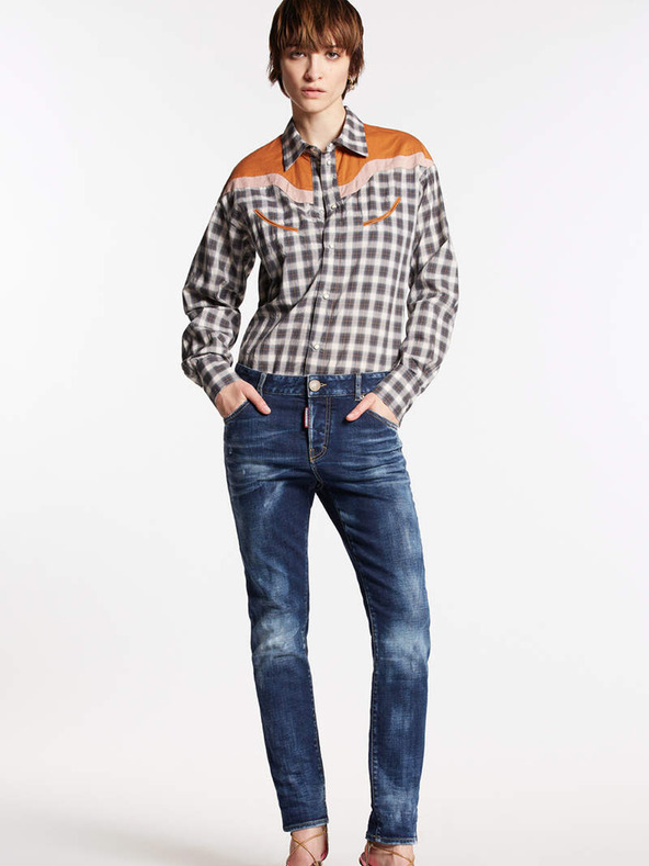 DSQUARED2 Modré dámske slim fit džínsy DSQUARED2 Cool Girl