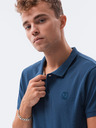 Ombre Clothing Tmavomodrá pánska základná polokošeľa Ombre Oblečenie