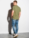 Ombre Clothing Khaki pánske základné polo tričko Ombre Clothing