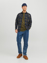 Jack & Jones Modro-zelená pánska košeľa Jack & Jones Heridan check