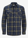 Jack & Jones Modro-zelená pánska košeľa Jack & Jones Heridan check