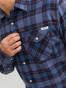 Jack & Jones Tmavomodrá pánska kockovaná vrchná košeľa Jack & Jones Heridan