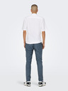 ONLY & SONS Modré pánske chino nohavice s plátnom ONLY & SONS Mark