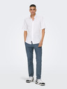 ONLY & SONS Modré pánske chino nohavice s plátnom ONLY & SONS Mark