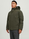 Jack & Jones Pánska zimná bunda Jack & Jones Keen v khaki farbe