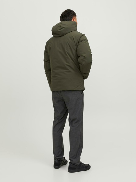 Jack & Jones Pánska zimná bunda Jack & Jones Keen v khaki farbe