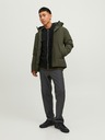 Jack & Jones Pánska zimná bunda Jack & Jones Keen v khaki farbe