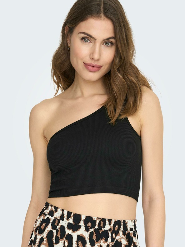 ONLY Čierne dámske crop top tielko ONLY Gwen
