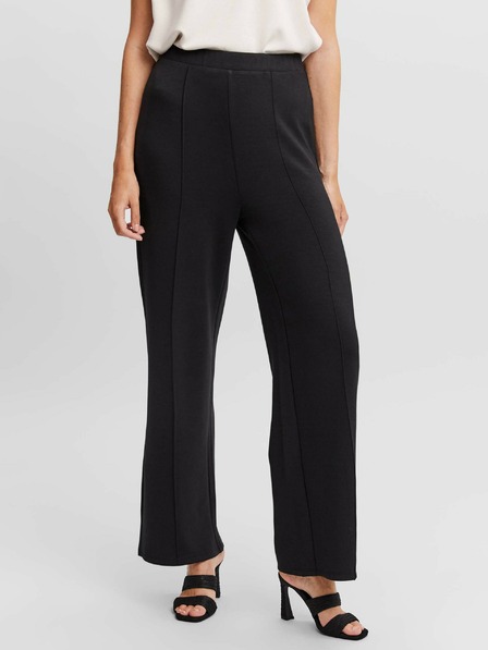 Vero Moda Čierne široké nohavice VERO MODA Silky