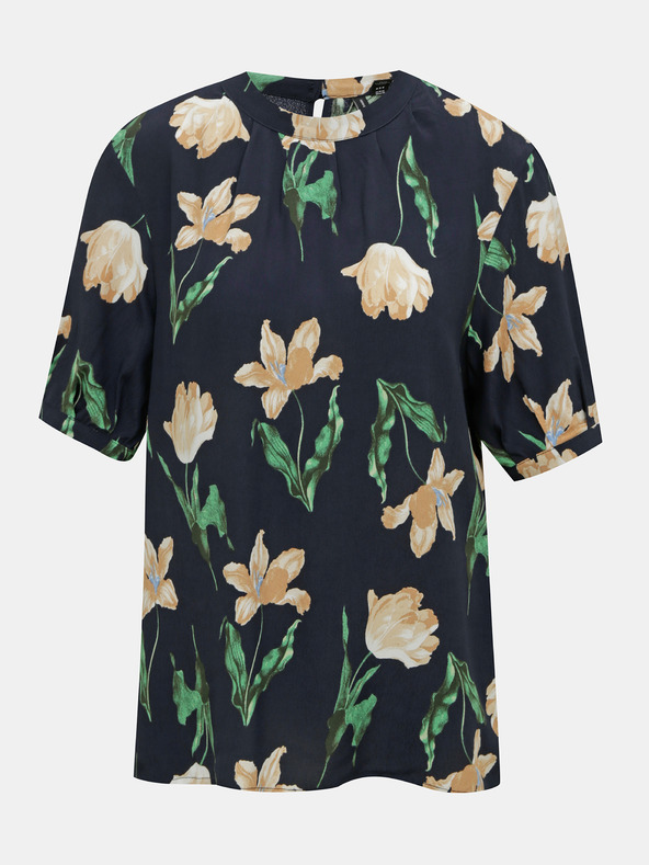 Vero Moda Tmavomodrá kvetinová blúzka VERO MODA Betty