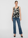 Vero Moda Čierny kvetinový top VERO MODA Easy