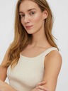 Vero Moda Krémový rebrovaný top VERO MODA Fibly