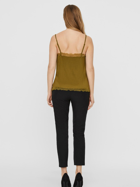 Vero Moda Khaki top s čipkou VERO MODA Sofia