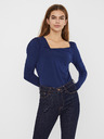 Vero Moda Modré asymetrické tričko VERO MODA Panda