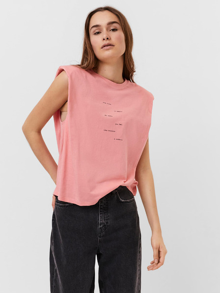 Vero Moda Ružové tričko s VERO MODA Hollie