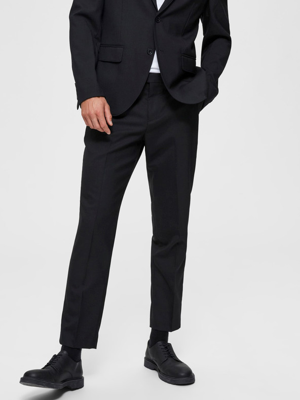 SELECTED Čierne členkové nohavice Selected Homme