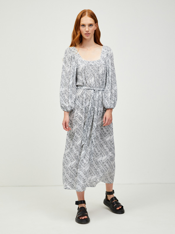 Vero Moda Čiernobiele vzorované maxi šaty VERO MODA Peace