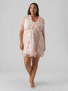 Vero Moda Curve Oranžovo-biele dámske vzorované šaty VERO MODA CURVE Dora