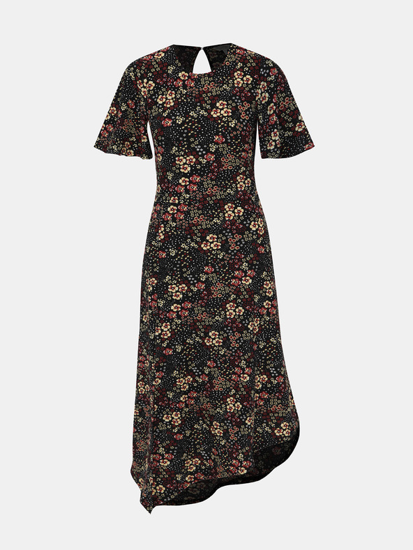 Miss Selfridge Čierne kvetinové šaty Miss Selfridge
