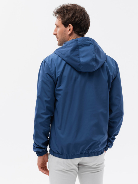Ombre Clothing Modrá pánska bunda Ombre Oblečenie